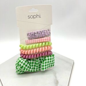 Sophi Assorted Hair Clips and Scrunchies in Pastel Colours